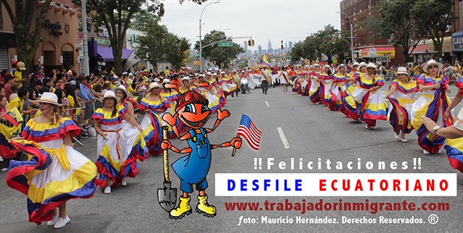Colorido y bello espectáculo en el Desfile Ecuatoriano, la comunidad de mayor crecimiento en Nueva York