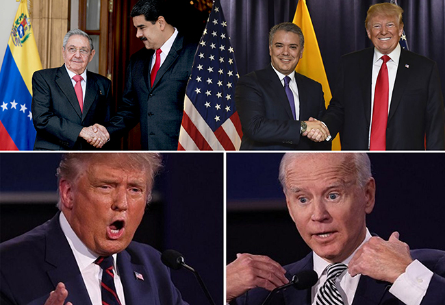 Trump acusa a John Biden de socialista bananero para captar voto colombiano, venezolano y afianzar al cubano en Florida
