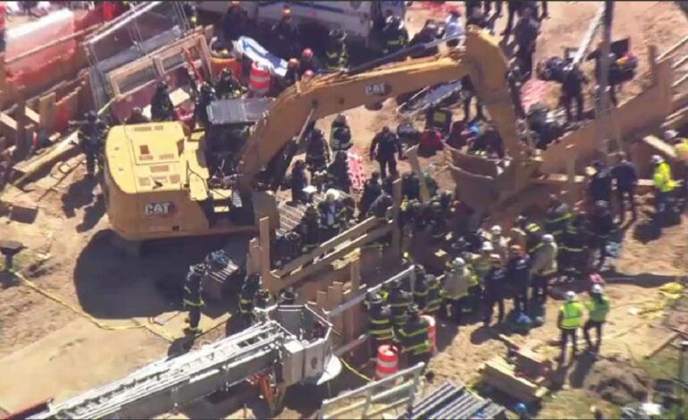 Dos trabajadores de construcción mueren tras quedar atrapados durante derrumbe en el JFK