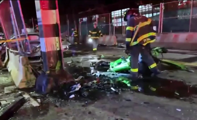 Mujer hispana muere durante aparatoso accidente de Lamborghini que se prendió en llamas en Manhattan.