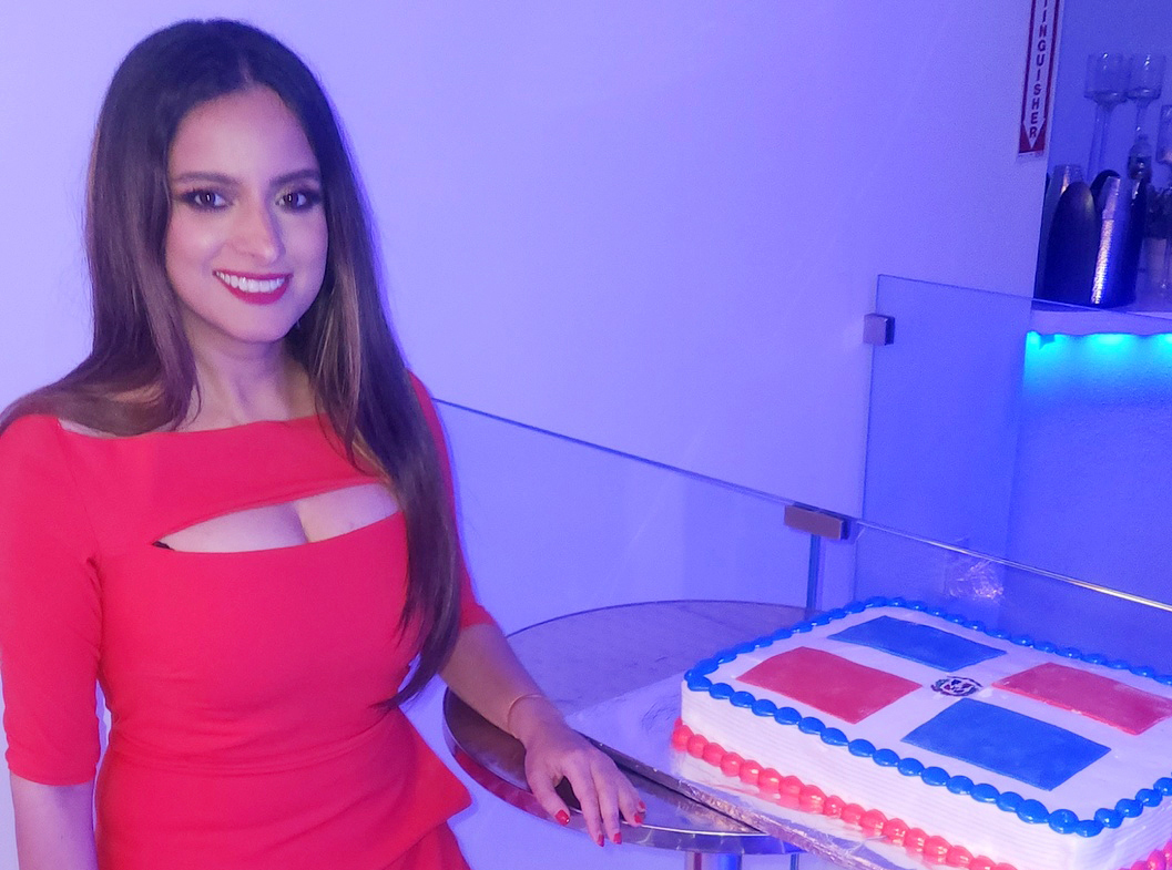 La asambleísta Jenifer Rajkumar, celebra el Día de la independencia dominicana