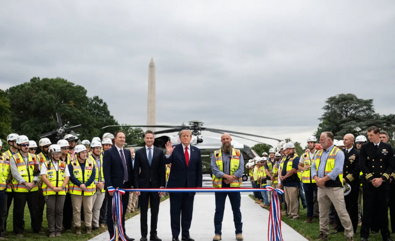 Cadenas de TV boicotean inauguración de helipuerto en la Casa Blanca tras el veto a CNN